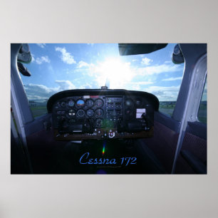 Instrumentenkonsole Cessna 172 Poster