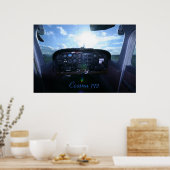 Instrumentenkonsole Cessna 172 Poster (Küche)