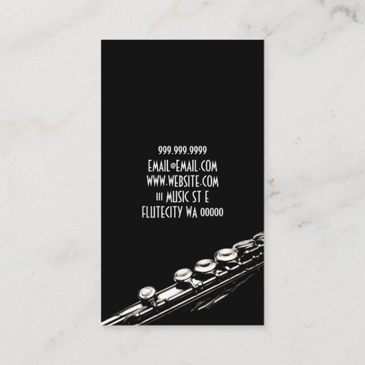 Instrumentenmusiklehrer Visitenkarte (Rückseite)