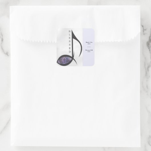 Instrumentenschneider Quadratischer Aufkleber (Tasche)