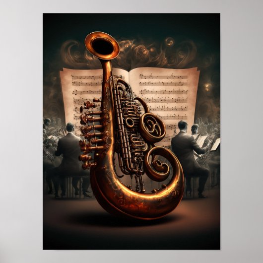 Instrumento musical de bronce poster (Vorne)