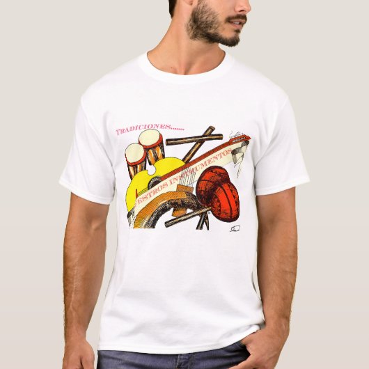 Instrumentos Musicales Tradiciones/Musikinstrument T-Shirt (Vorderseite)