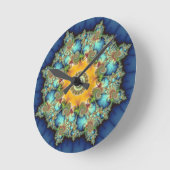 Insular - Mandelbrot Art Runde Wanduhr (Winkel)