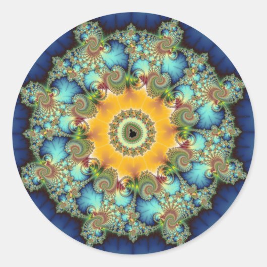 Insular - Mandelbrot Art Runder Aufkleber (Vorderseite)