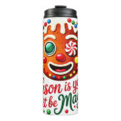 Insulated Thermal Tumbler: Magical Gingerbread Man Thermosbecher (Vorderseite)