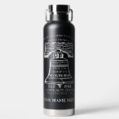 Insulated Water Bottle - Black (Personalized) Trinkflasche (Vorderseite)