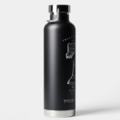 Insulated Water Bottle - Black (Personalized) Trinkflasche (Rechts)