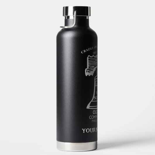 Insulated Water Bottle - Black (Personalized) Trinkflasche (Rechts)