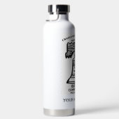 Insulated Water Bottle - White (Personalized) Trinkflasche (Rechts)