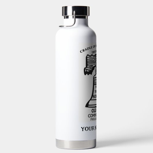 Insulated Water Bottle - White (Personalized) Trinkflasche (Rechts)