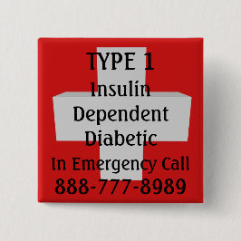 Insulin-abhängiges TYP 1 Diabetiker Button