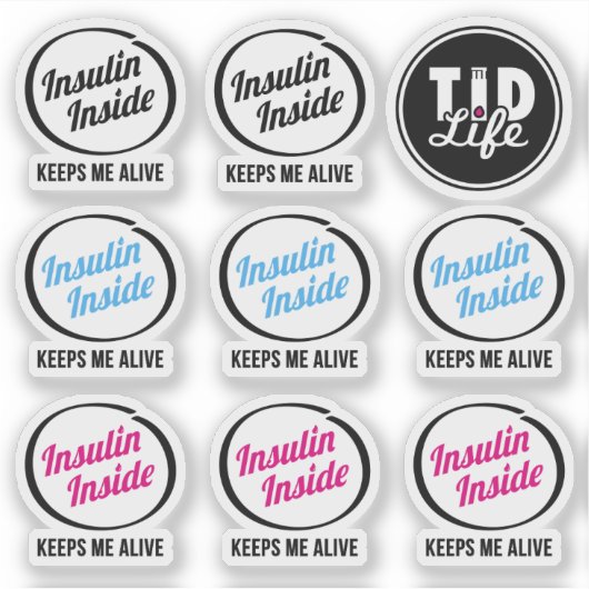 Insulin Inside Pod Stickers [glänzend weiß] Aufkleber (Vorderseite)