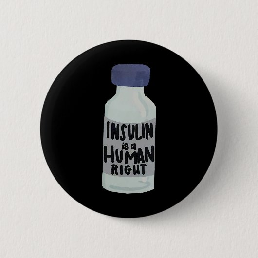 Insulin ist ein Human Right Diabetes-Bewusstsein f Button (Vorderseite)