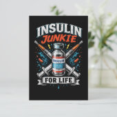 Insulin-Junkie fürs Leben Dankeskarte (Stehend Vorderseite)