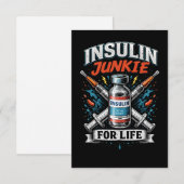 Insulin-Junkie fürs Leben Dankeskarte (Vorne/Hinten)