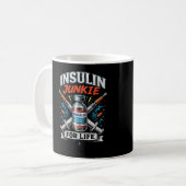 Insulin-Junkie fürs Leben Kaffeetasse (Vorderseite Links)