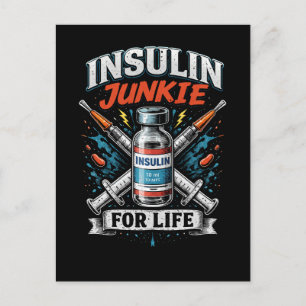 Insulin-Junkie fürs Leben Postkarte