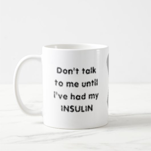 Insulin-Kaffee-Tasse Kaffeetasse (Links)