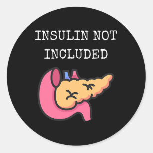 Insulin nicht enthalten Typ-1-Diabetes Typ 1 Diab Runder Aufkleber