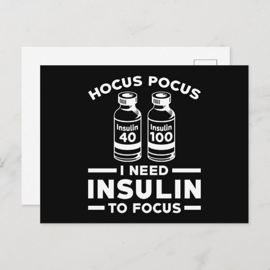 Insulin Postkarte (Vorne/Hinten)