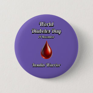 Insulin Warrior Weltdiabetestag. Button