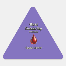 Insulin Warrior Weltdiabetestag. Dreieckiger Aufkleber