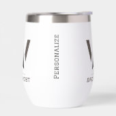 Insuline Wine Tumbler - Big Logo - Schwarz (Links)