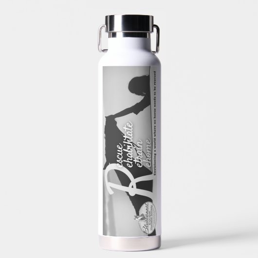 Insulinflasche mit RRR-Logo und Slogan Trinkflasche (Vorne)