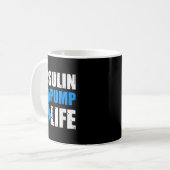 Insulinpumpen-Leben Diabetes-Bewusstsein Kaffeetasse (Vorderseite Links)