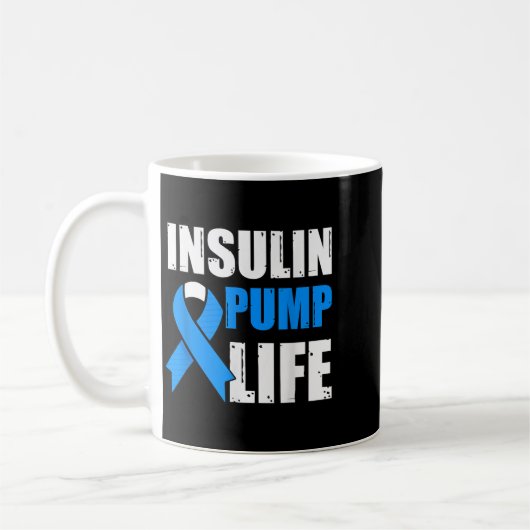 Insulinpumpen-Leben Diabetes-Bewusstsein Kaffeetasse (Links)