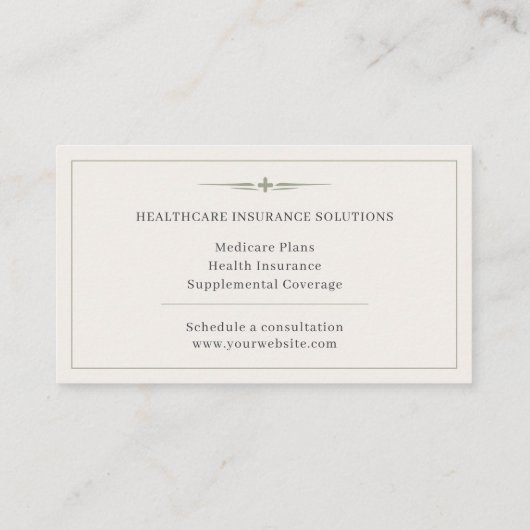 Insurance Advisor Visitenkarte (Rückseite)