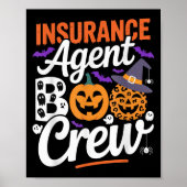 Insurance Agent Boo Crew Halloween Matching Spooky Poster (Vorne)