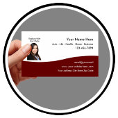 Insurance Agent Editable Foto Business Cards Visitenkarte