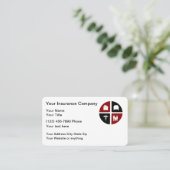Insurance Agent Multi Line Business Cards Visitenkarte (Stehend Vorderseite)