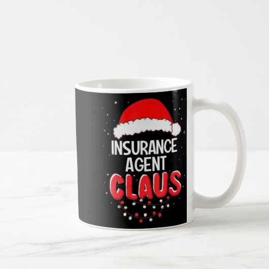 Insurance Agent Santa Claus Christmas Matching Cos Kaffeetasse (Rechts)