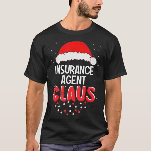 Insurance Agent Santa Claus Christmas Matching Cos T-Shirt (Vorderseite)