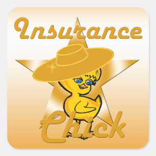 Insurance Chick #10 Quadratischer Aufkleber
