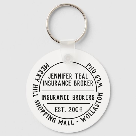 Insurance Company Promotion Keychain Schlüsselanhänger (Rückseite)