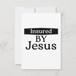 Insured By Jesus Christian Faith Encouragement Karte