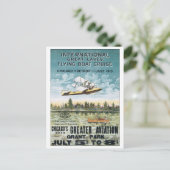 Int l Great Lakes Flying Boat Cruise Postkarte (Stehend Vorderseite)