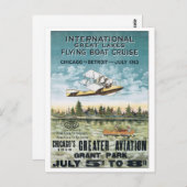 Int l Great Lakes Flying Boat Cruise Postkarte (Vorne/Hinten)