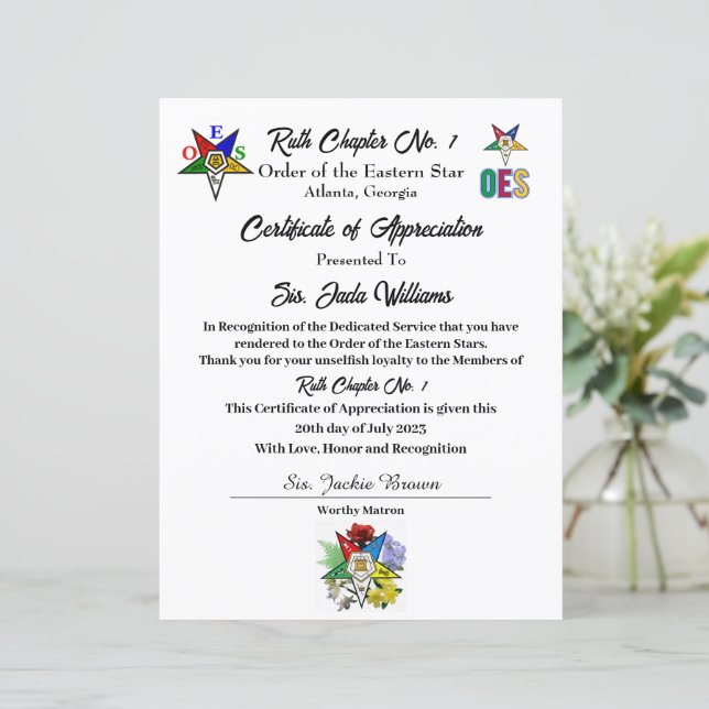 Int.OES-Wertungsbescheinigung (Stehend Vorderseite)