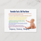 Intactivism Info-Karten Visitenkarte (Rückseite)