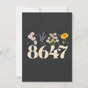 intage 8647, Anti Trump, Feministin der Blumenwelt Einladung