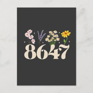 intage 8647, Anti Trump, Feministin der Blumenwelt Postkarte