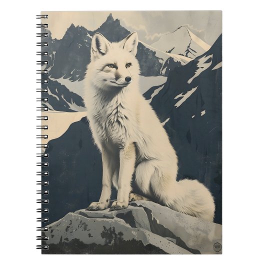 Intage Illustration of the Arctic Fox Notizblock (Vorderseite)