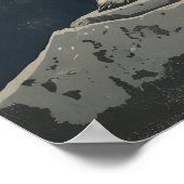 Intage Illustration of the Arctic Fox Poster (Ecke)