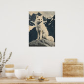 Intage Illustration of the Arctic Fox Poster (Küche)