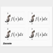 Integral cat rechteckiger aufkleber (Blatt)