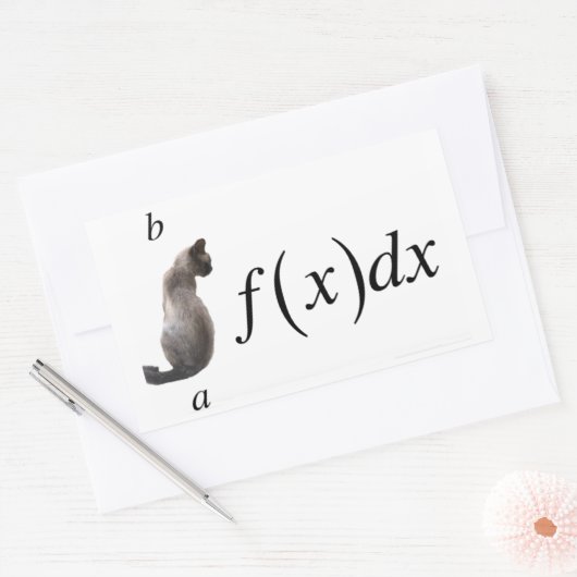 Integral cat rechteckiger aufkleber (Umschlag)